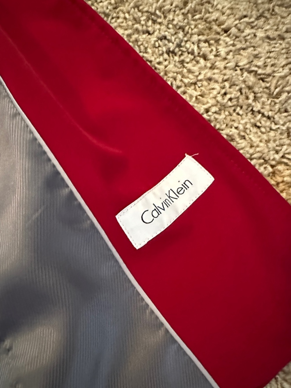 Calvin Klein Women's Hooded Red Trench Coat - Picture 3 of 7